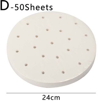 50 Vellen Ronde Bakpapier Gestoomde Papier Oven Barbecue Gestoomd Broodje Papier Stoomboot Lade Papier Non-Sticky Olie-Proof Shippin 24cm 50stk