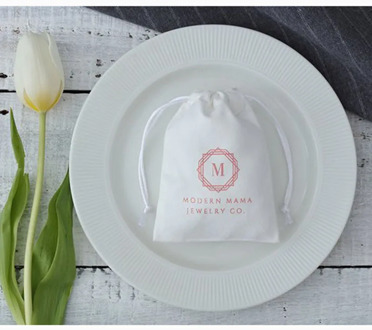 50 White Flannel Drawstring Pouches Personalized Logo for Jewelry Packaging Wedding Favor Gift Bag Cosmetic Bags Can Custom Size