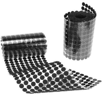 500/1000 Paar Zelfklevende Sluiting Tape Klittenband Dubbelzijdig Klittenband Nylon Ronde Dot Sterke Lijm magic Sticker Tape 1000Pairs 20mm zwart