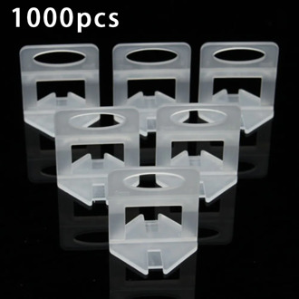 500/1000 Pcs Reusable Flat Tile Leveling System Clips 2mm Wall Floor Spacers Tiling Tool 40mm * 36mm For Level The Tile