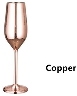 500/200Ml Beker Roestvrij Koper Plated Rode Wijn Glas Cup Grote Capaciteit -Slip Bar Wijn sap Drinker Mok Rose Gold 200ML koper / 1stk
