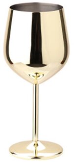 500/200Ml Beker Roestvrij Koper Plated Rode Wijn Glas Cup Grote Capaciteit -Slip Bar Wijn sap Drinker Mok Rose Gold 500ML goud / 1stk