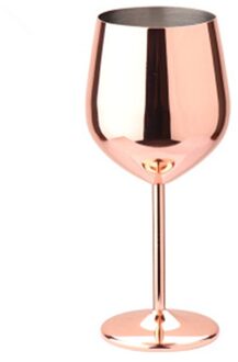 500/200Ml Beker Roestvrij Koper Plated Rode Wijn Glas Cup Grote Capaciteit -Slip Bar Wijn sap Drinker Mok Rose Gold 500ML koper / 1stk