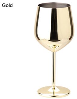 500/200Ml Wijn Beker Rode Wijn Glas Cocktail Glas Voor Bar Picknick Wijnglas Roestvrij Staal Koper Plated Cup feestartikelen 500ML goud
