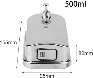 500/800/1000Ml Badkamer Wandmontage Rvs Zeepdispenser Hand Shampoo Pomp Douche Lotion Dispenser 500ml