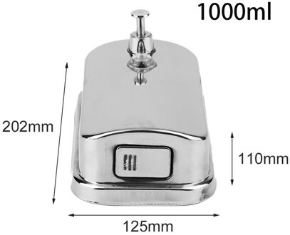 500/800/1000Ml Badkamer Wandmontage Rvs Zeepdispenser Hand Shampoo Pomp Douche Lotion Dispenser