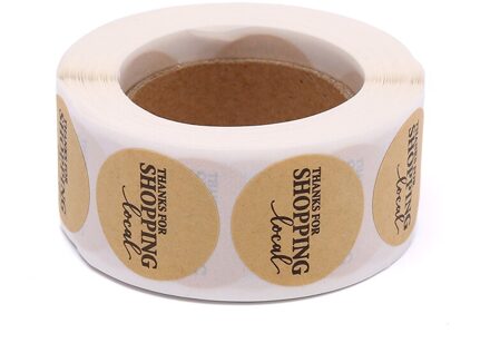 500 Etiketten Per Rol Ronde Natuurlijke Kraft Dank U Sticker Seal Labes Hand Made Sticker Papier Briefpapier Sticker
