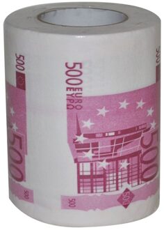 500 euro biljetten toiletpapier/wc papier - funny cadeau artikelen - schijt aan geld Multi