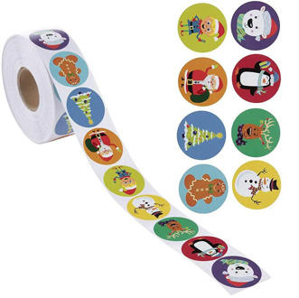 500 Merry Christmas Kraft Handmade Sticker Card Box Package Santa Thank You Label Sealing Stickers Wedding Decor Party Supplies