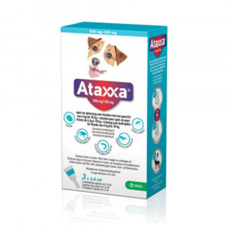 500 mg/100 mg spot-on hond (4 kg tot 10 kg) 2 x 3 pipetten