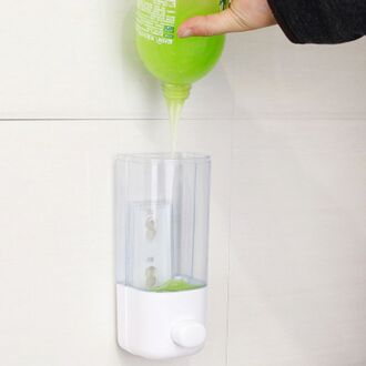 500 Ml Badkamer Zeepdispenser Wall Mounted Zelfklevende Shampoo Container Handpers Heldere Vloeistof Lotion Single Slot Opslag