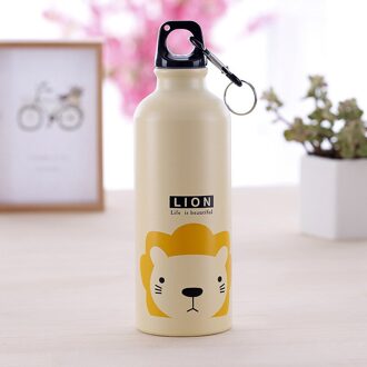 500 Ml Sport Water Fles Mooie Dieren Patroon Lekvrije Outdoor Camp Fiets Sport Water Fles School Kids Water fles konijn