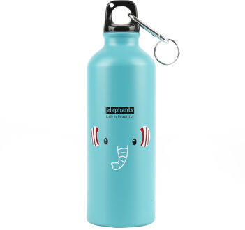 500 Ml Sport Water Fles Mooie Dieren Patroon Lekvrije Outdoor Camp Fiets Sport Water Fles School Kids Water fles olifant