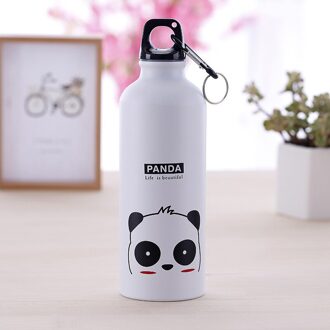 500 Ml Sport Water Fles Mooie Dieren Patroon Lekvrije Outdoor Camp Fiets Sport Water Fles School Kids Water fles panda