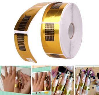 500 Pcs Nail Forms Gids Art Tips Extension Franse Diy Tool Acryl Uv Gel Beeldhouwen Uitbreiding Formulieren Nail Gids Sticker tape