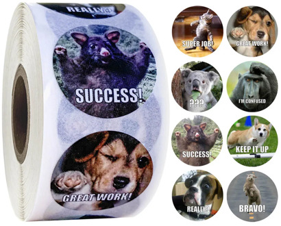 500 Pcs/roll Reward Stickers for Teachers Fun Motivational Incentive Stickers for Kids Cute Scrapbooking Stickers Stationery