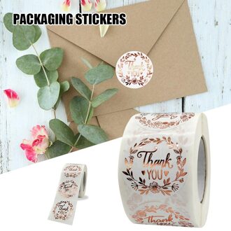500 Sheets/Roll Ronde Bedankt Etiketten Verpakking Sticker Voor Snoep Zak Box Verpakking Zak Christmas Party Wedding j99Store