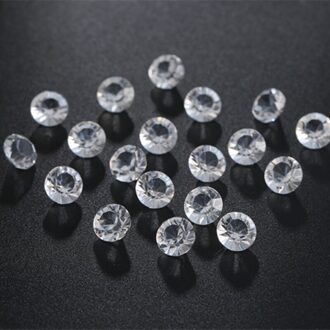 500 stks 10mm Bruiloft Decoratie Rhinestone Acryl Kristallen Diamond Nail Kit Gelukkige Verjaardag Confetti Tafel Scatters doorzichtig