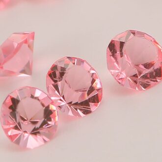 500 stks 10mm Bruiloft Decoratie Rhinestone Acryl Kristallen Diamond Nail Kit Gelukkige Verjaardag Confetti Tafel Scatters roze