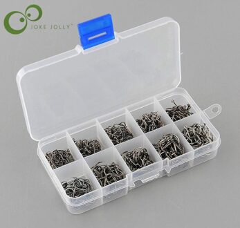 500 Stks/doos Mixed Size #3 ~ 12 Hoge Carbon Staal Karper Vissen Haken Vishaken Met Doos Visgerei Doos accessoires Gyh
