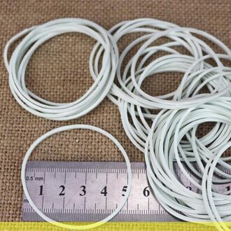 500 Stks/pak 50 Mm Witte Kleur Rubber Band Sterke Elastische Band Briefpapier School Office Home Supply Rubber Tie
