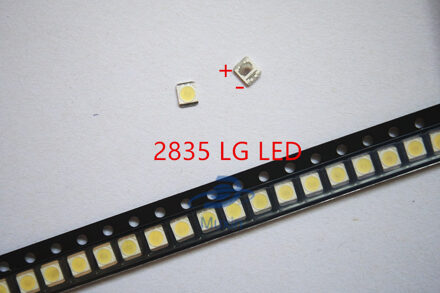 500 stks/partij 3528 2835 3V SMD LED Kralen 1W LG 100LM Koud Wit Voor TV LCD Backlight