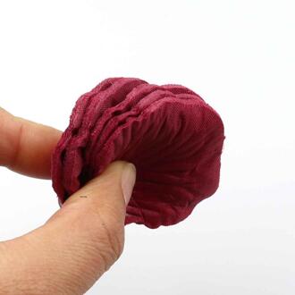 500 stks/partij Bourgondië Zijden rozenblaadjes romantische Kunstbloemen Polyester Bruiloft Decoraties voor Wedding Party Rozenblaadjes 5 cm