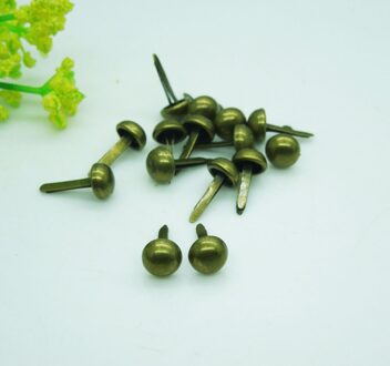 500 stks/partij Metalen Ambachten Ronde 6mm Mini Brads Scrapbooking Versiering DIY Brons