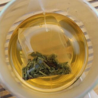 500 stks/partij Wegwerp Trekkoord Lege Theezakjes Nylon Fold Close Heat Seal Filter Theezakje 5.8x5.8cm