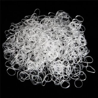 500 Stks/set Rubber Haarband Touw Transparant Siliconen Paardenstaart Houder Elastische Haar Houder Gom Ringen Meisjes Haar Accessoires