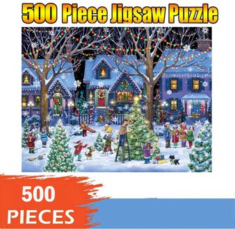 500 Stuk Volwassen En Kinderen Puzzel Festival Virtuele Puzzel Kerst Stijlvolle En Mooie Woondecoratie Muur Hangers