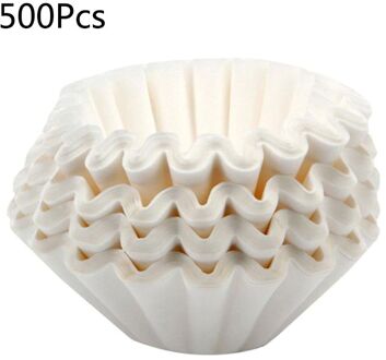 500 Stuks 25Cm Lakens Amerikaanse Commerciële Koffie Filter Papier Mand Koffie Filters Koffie Ware Koffie Filters (Wit)