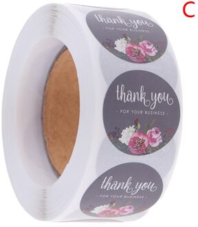 500 Stuks Dank U Stickers Seal Labels Met Bloem Ronde Enveloppen Seal Stickers