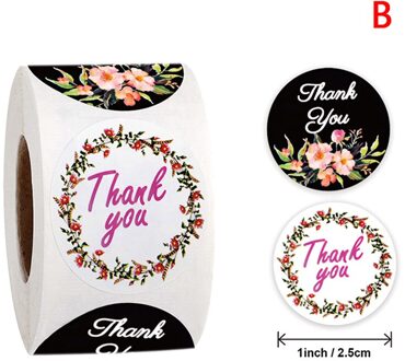500 Stuks Dank U Stickers Smaak Business Bestellen Home Hand Made Sticker Bruiloft Envelop Seals Label Stickers Folie