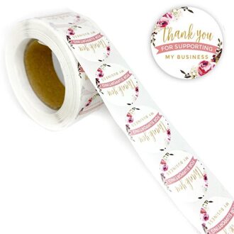 500 Stuks Dank U Voor Ondersteunende Mijn Kleine Business Stickers Seal Label Voor Huwelijkscadeau Bakken Envelop Briefpapier Sticker 1