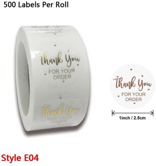 500 Stuks Dank U Voor Uw Bestelling Stickers Goud Folie Seal Labels Voor Kleine Winkel 896A E04