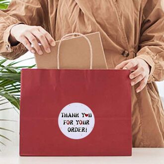 500 Stuks Dank U Voor Uw Bestelling Stickers Seal Label Voor Bakken Bags Bruiloft