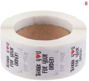 500 Stuks In Een Zak Ronde Dank U Voor U Sticker Hart Bedankt Voor Winkelen Briefpapier Handgemaakte Sticker Witte Etiketten sticker 2