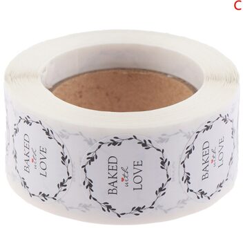 500 Stuks In Een Zak Ronde Dank U Voor U Sticker Hart Bedankt Voor Winkelen Briefpapier Handgemaakte Sticker Witte Etiketten sticker 3