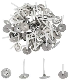 500 Stuks Kaars Wieken 1 Inch Lage Rook Kaars Lont Met Metalen Tabs Thee Licht Wieken Voor Kaarsen Maken