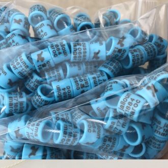 500 Stuks Kleur Plastic Vogel Ring Duif Ring Lege Ring blauw