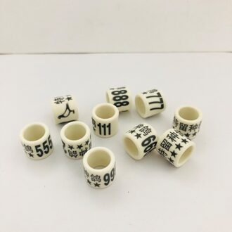 500 Stuks Kleur Plastic Vogel Ring Duif Ring Lege Ring wit