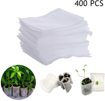 500 Stuks Kwekerij Potten Zaad-Raising Zakken Niet-geweven Tuin Supply 8x10cm 400stk