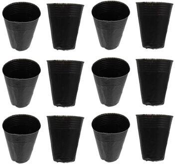 500 Stuks Plant Voeding Containers Voeding Cup Eenvoudige Kwekerij Pot Tuin Gereedschap zwart 1