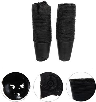 500 Stuks Plant Voeding Containers Voeding Cup Eenvoudige Kwekerij Pot Tuin Gereedschap zwart 1