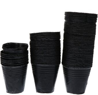 500 Stuks Plant Voeding Containers Voeding Cup Eenvoudige Kwekerij Pot Tuin Gereedschap zwart