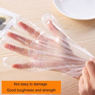 500 Stuks Wegwerp Plastic Handschoen Multifunctionele Transparante Dunne Waterdichte Voor Huishouden Schone Keuken Bakken Handschoenen 414 #2