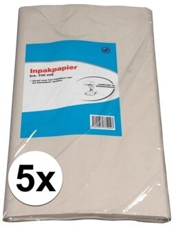 500 Vellen verhuis inpakpapier / beschermpapier 50 x 75 cm - Verhuispapier Beige