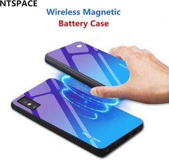 5000Mah Draadloze Opladen Batterij Cover Voor Samsung Galaxy S20 Plus S20 Ultra Batterij Case Magnetische Power Bank Opladen Cover zwart For S20 Plus