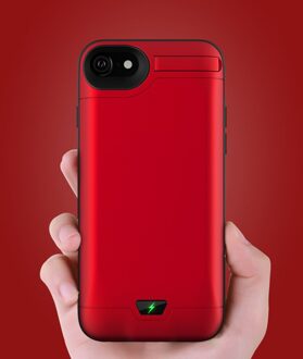 5000Mah Slanke Ultra Dunne Backup Power Bank Battery Case Voor Iphone SE2 Se Opladen Case Battery Charger cover rood